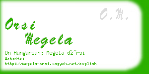 orsi megela business card